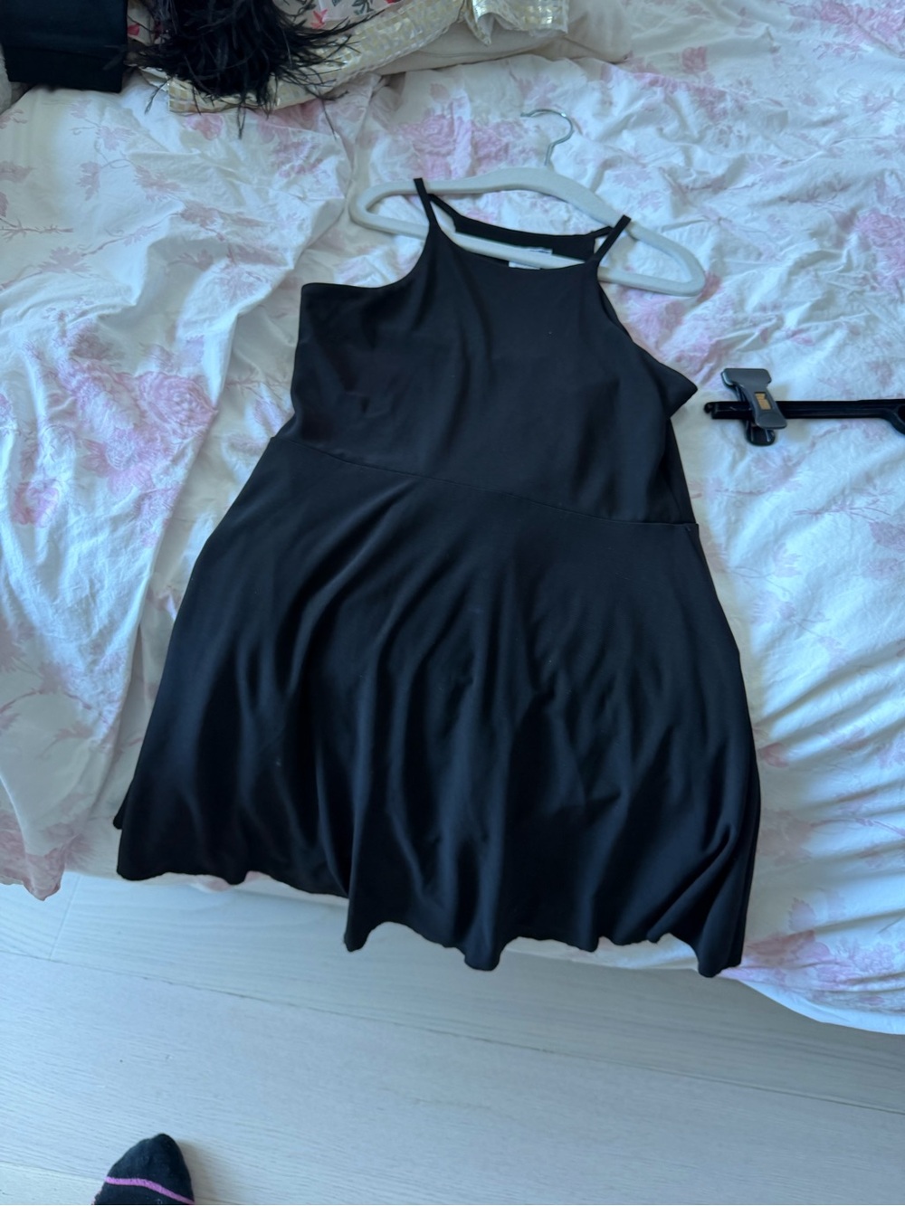 Girls' Black Halter-Style Formal Dress